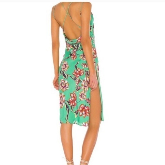 Michael Costello X Revolve Bentley Dress in Green Floral - Picture 2 of 11